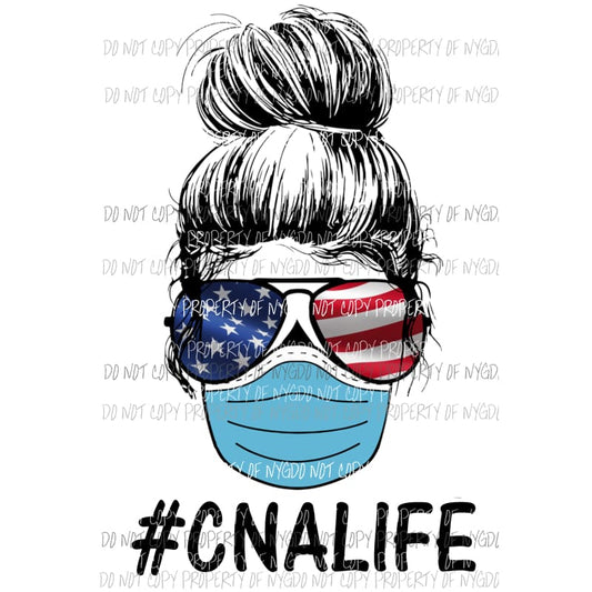 # CNA Life Skull Flag Sublimation transfers Heat Transfer