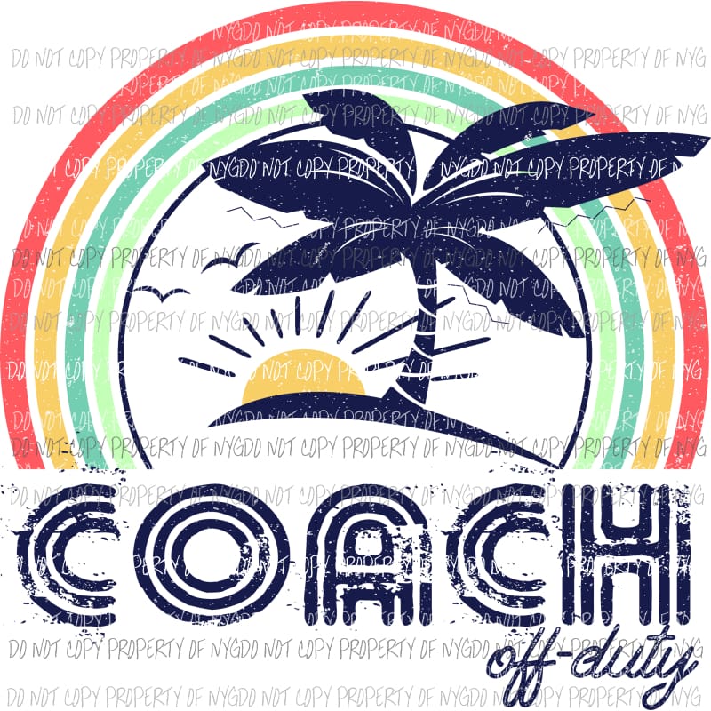 Coach off duty Sublimation transfers Heat Transfer
