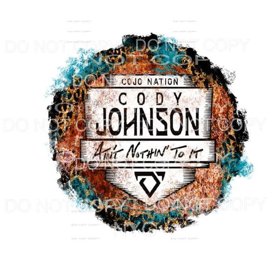 Cody Johnson #6 Sublimation transfers - Heat Transfer