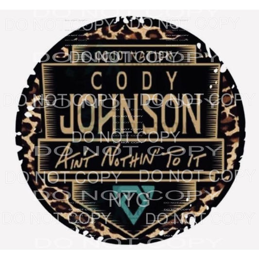 Cody Johnson #7 Sublimation transfers - Heat Transfer