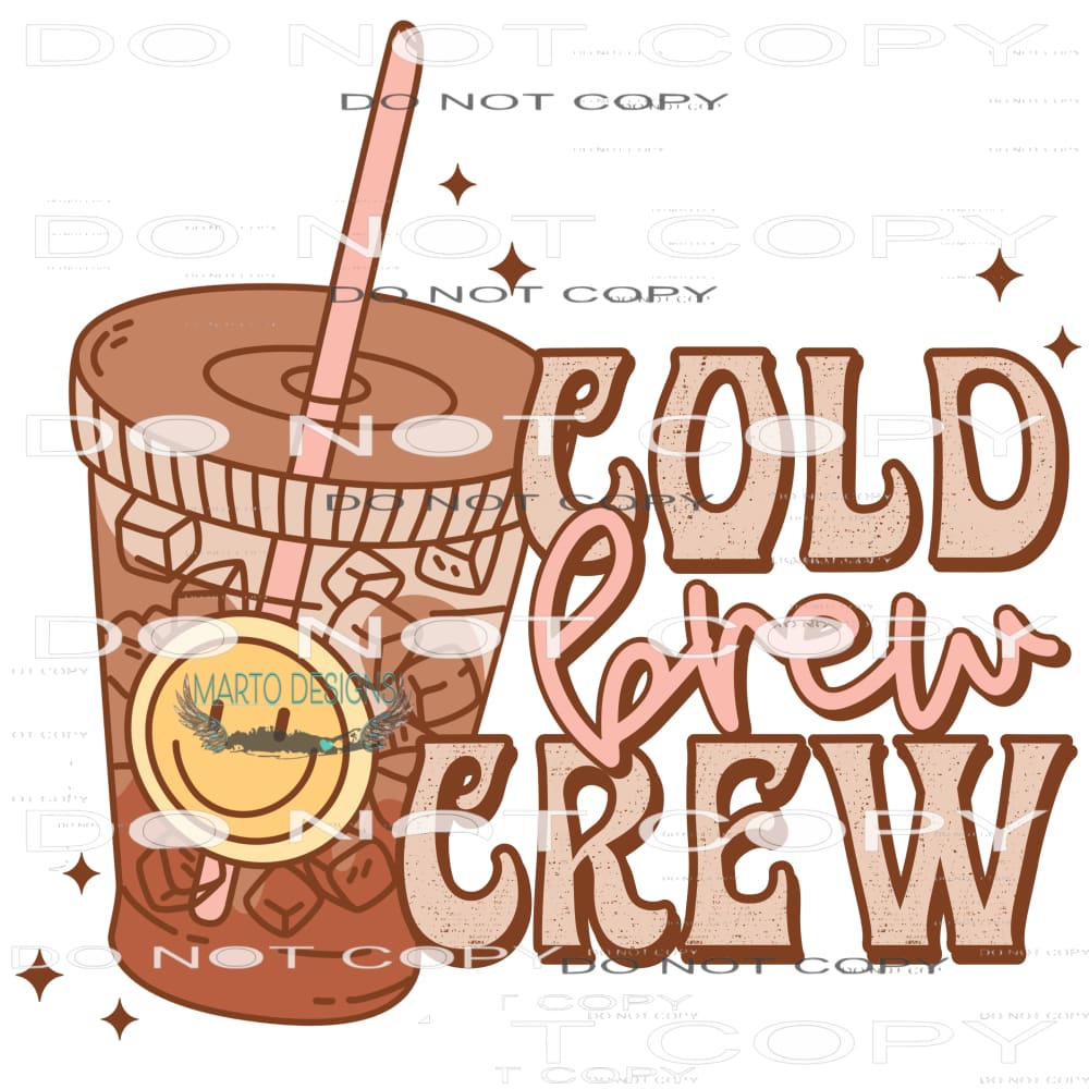 Cold Brew Crew #6076 Sublimation transfers - Heat Transfer
