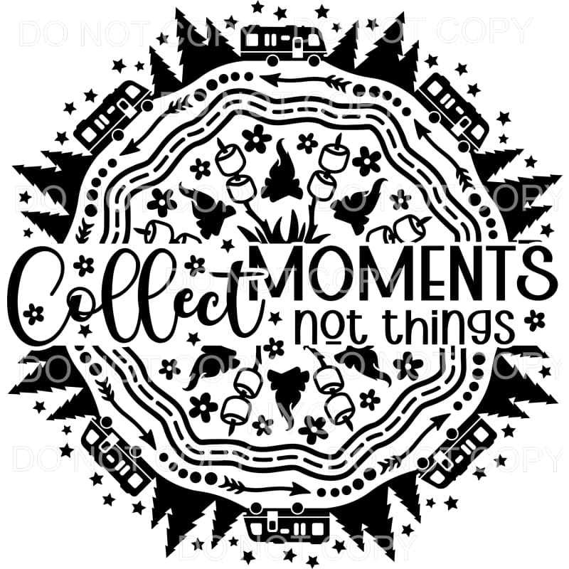 Collect Moments Not Things RV Motorhome Camping Mandala 