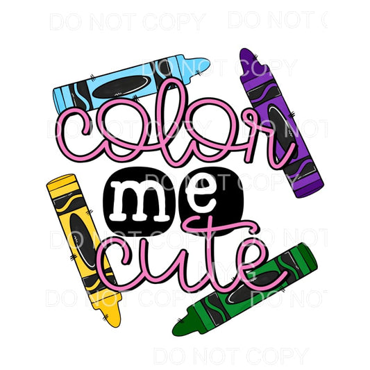 Color Me Cute Crayons Sublimation transfers - Heat Transfer