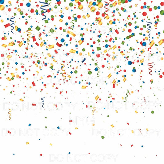 Colorful Confetti Sheet Sublimation transfers - 13 x 9 