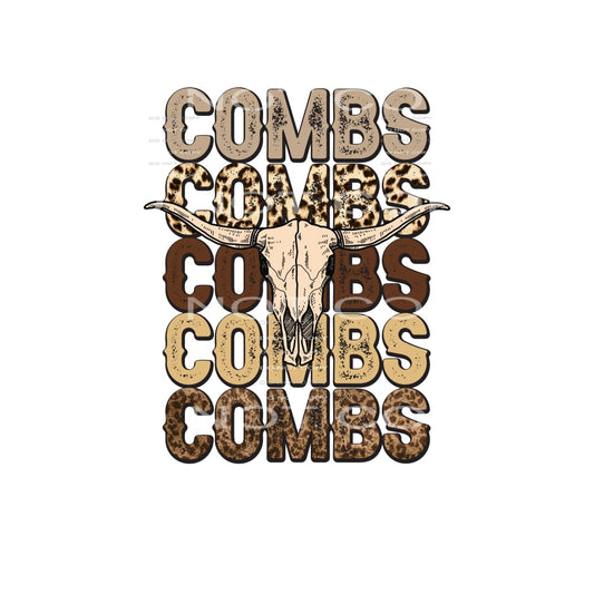 Combs # 260 Sublimation transfers - Heat Transfer Graphic