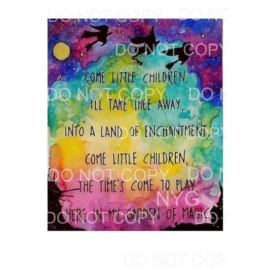 Come Little Children # 723 Sublimation transfers - Heat 