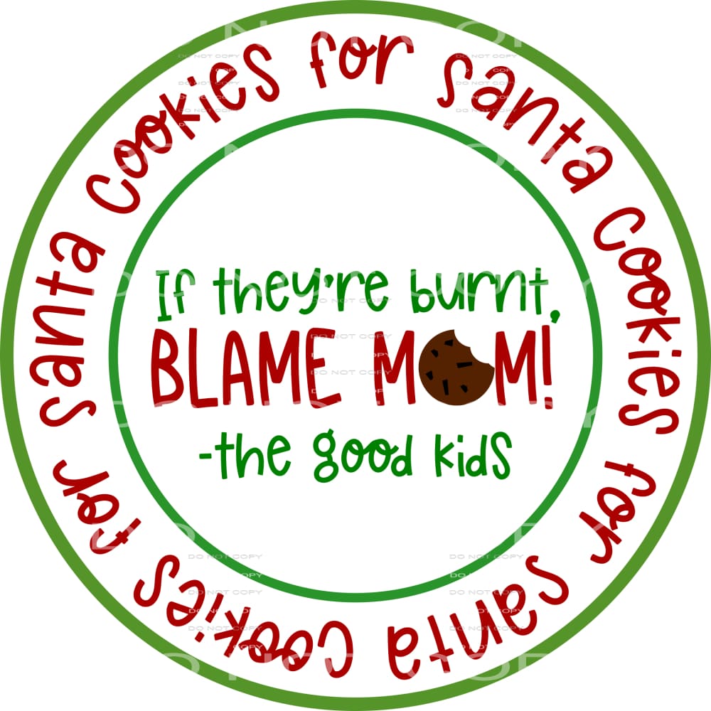 cookies for santa #7384 Sublimation transfers - Heat 