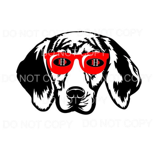 Cool Houn Dawg With Red Glasses Football #2 Sublimation 