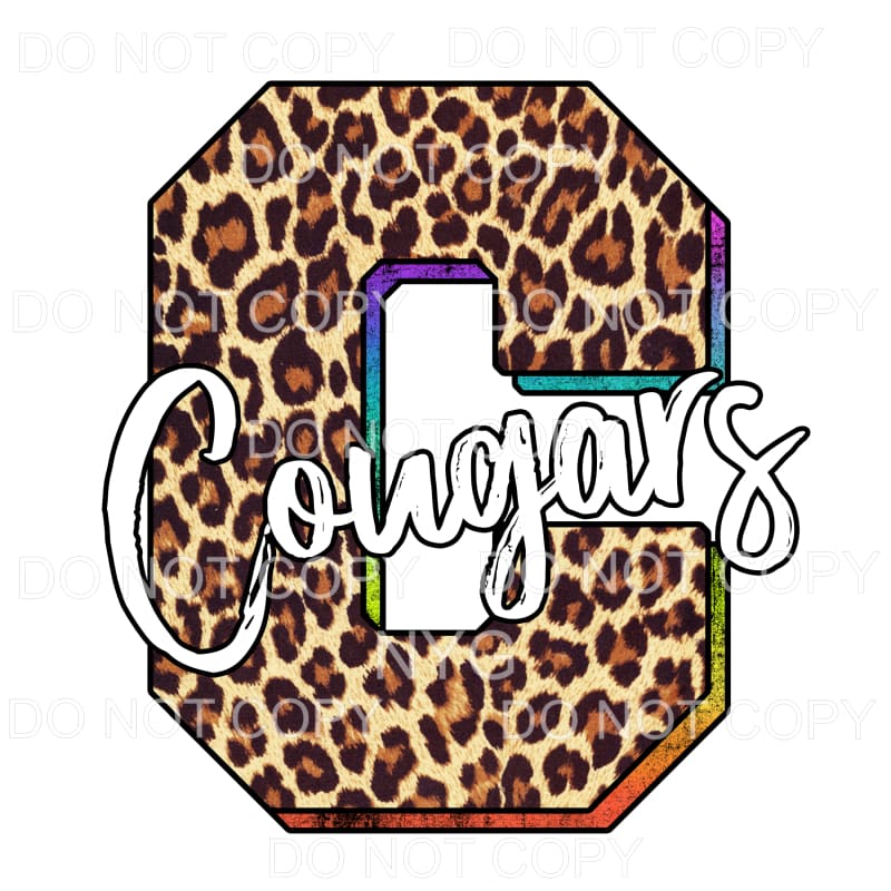 Cougars Leopard Sublimation transfers - Heat Transfer