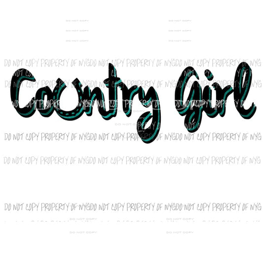 Country Girl horseshoe Sublimation transfers Heat Transfer