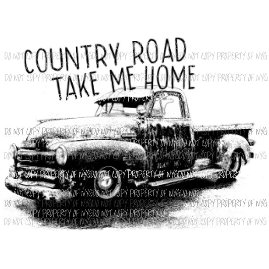 Country roads truck Sublimation transfers Heat Transfer