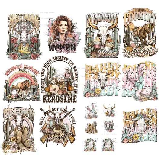 COUNTRY WESTERN BUNDLE # 55 plus pockets Sublimation