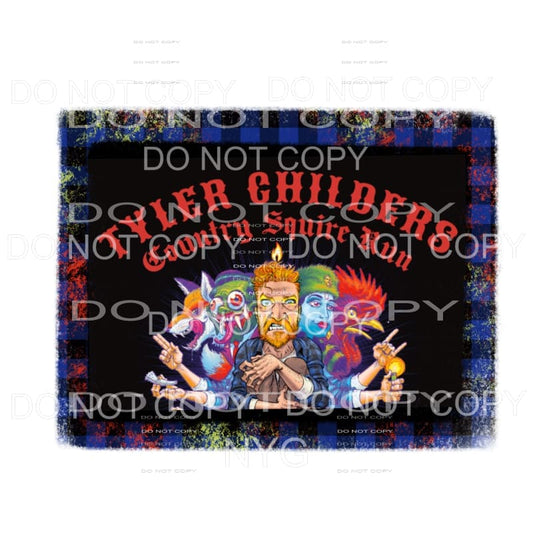 County Squire Run Tyler Childers Blue Plaid Frame 