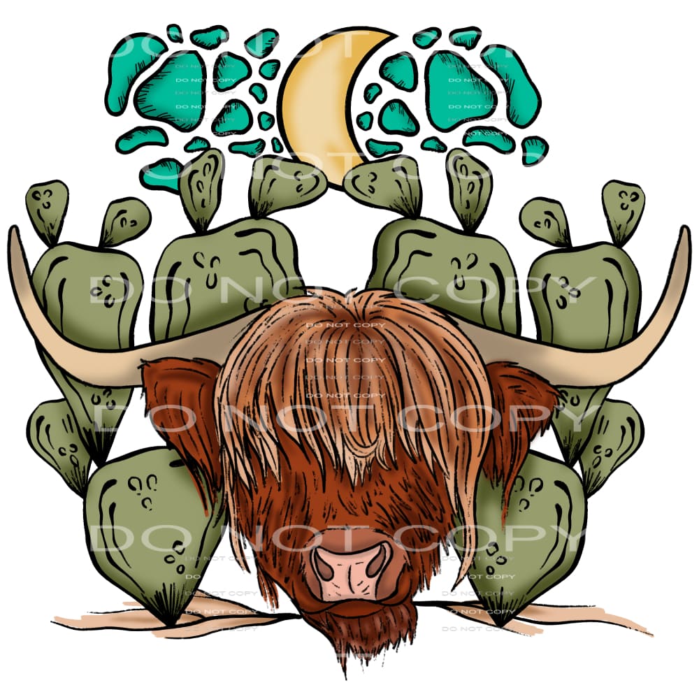 cow cactus #7749 Sublimation transfers - Heat Transfer