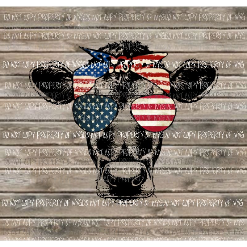 Cow flag Bandanna and glasses sublimation transfer Heat Transfer