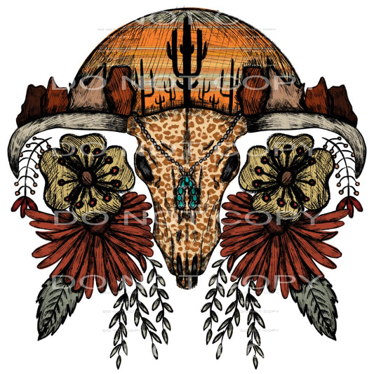 cow skull #4661 Sublimation transfers - Heat Transfer