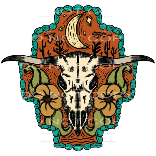 cow skull #6449 Sublimation transfers - Heat Transfer