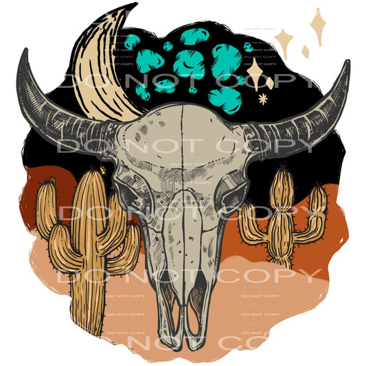 cow skull desert #7281 Sublimation transfers - Heat Transfer