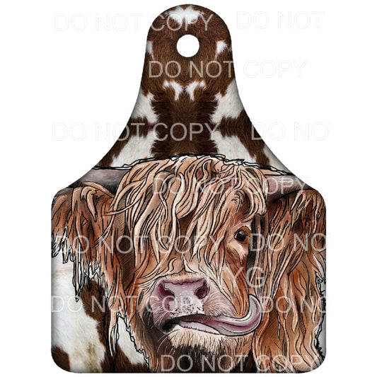 Cow Tag Cowhide #4 Sublimation transfers - Heat Transfer