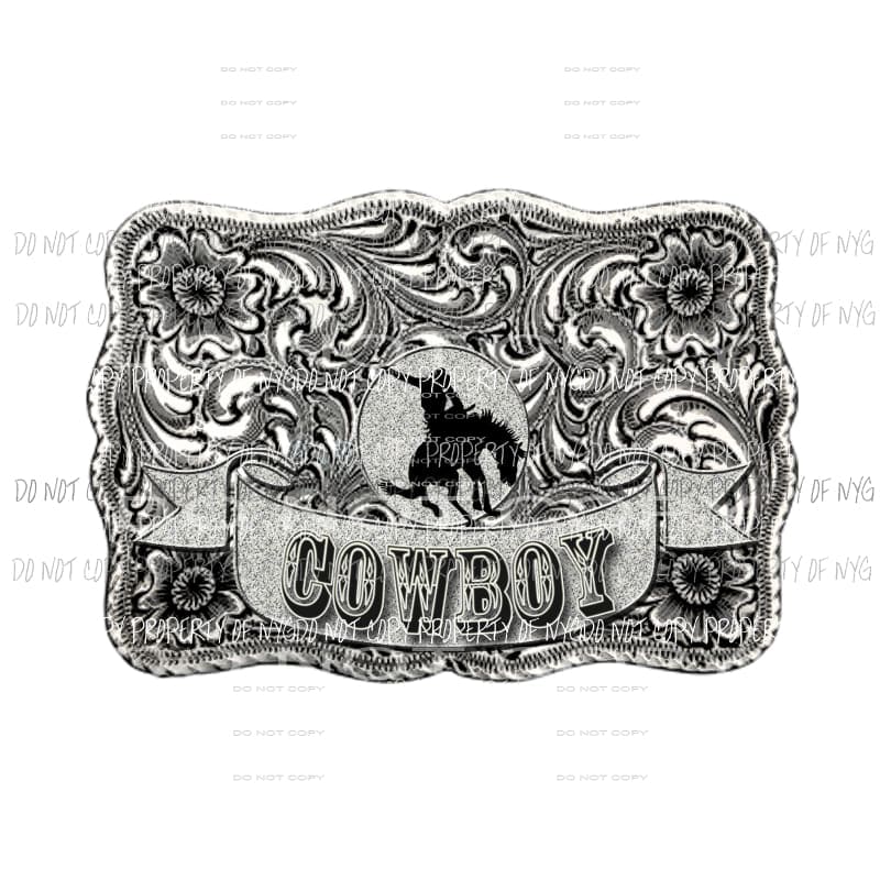 Cowboy Buckle Sublimation transfers Heat Transfer