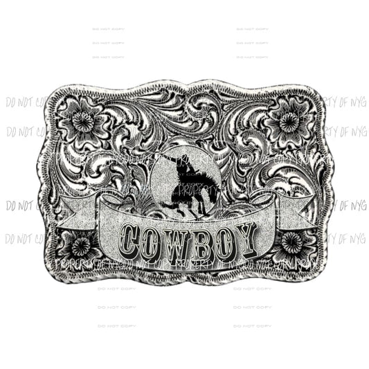 Cowboy Buckle Sublimation transfers Heat Transfer