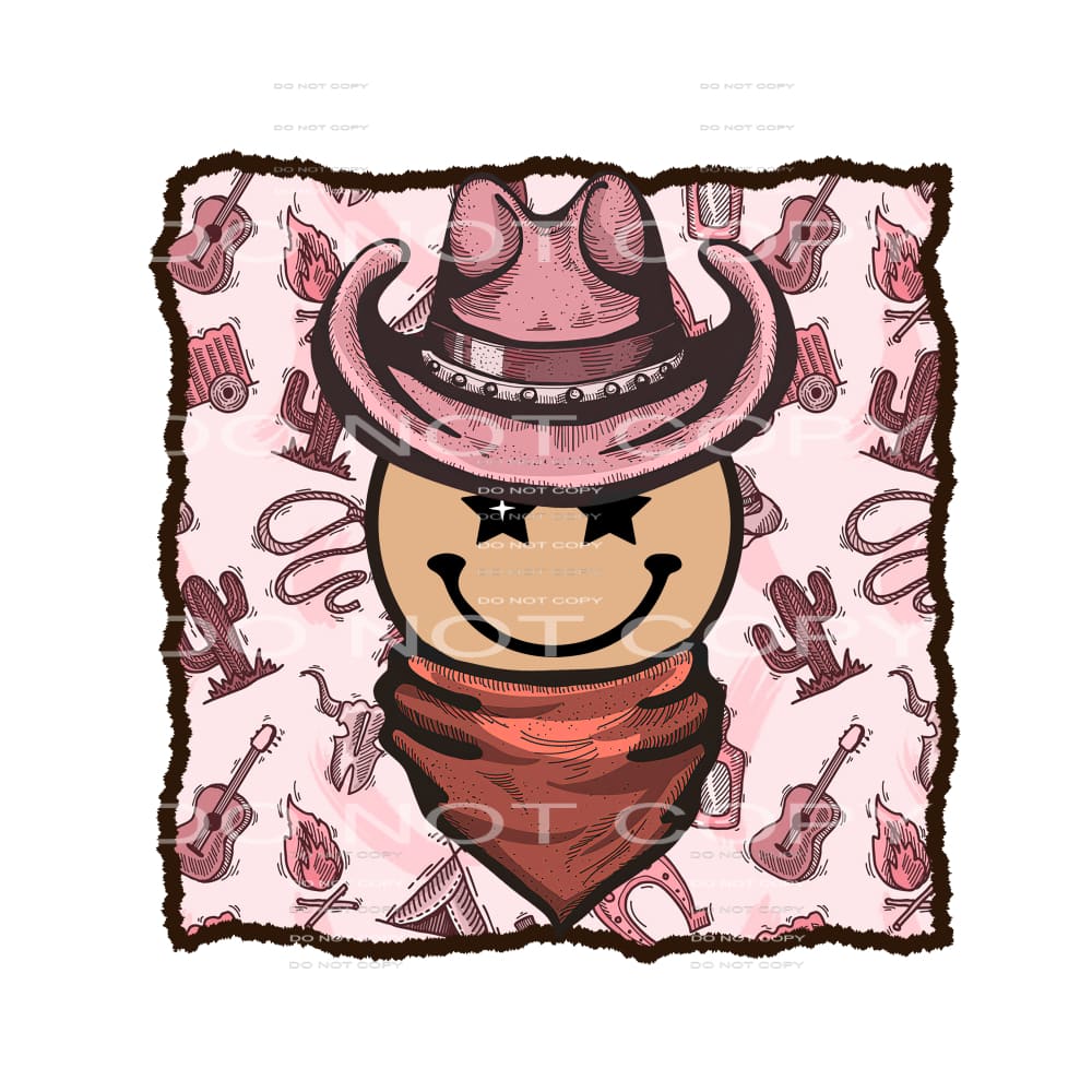 Cowboy Emoji #5708 Sublimation transfers - Heat Transfer