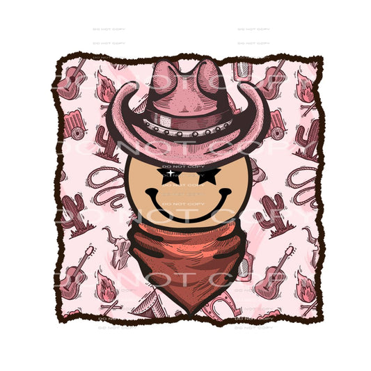 Cowboy Emoji #5708 Sublimation transfers - Heat Transfer
