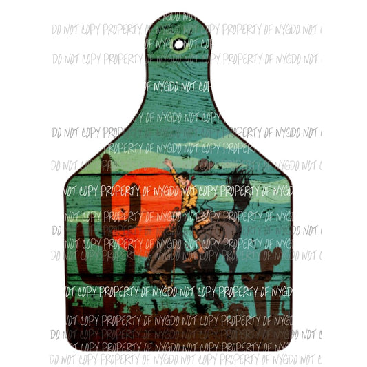 cowboy rodeo tag Sublimation transfers Heat Transfer