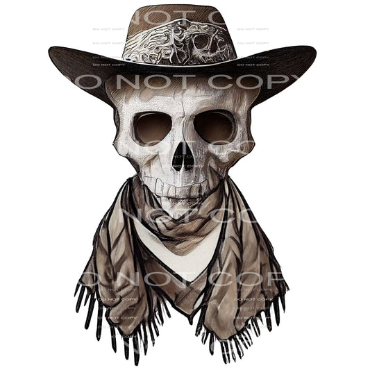 Cowboy Skull #5706 Sublimation transfers - Heat Transfer