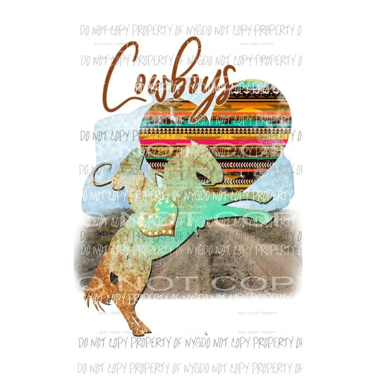 Cowboys Heart #2 Sublimation transfers Heat Transfer
