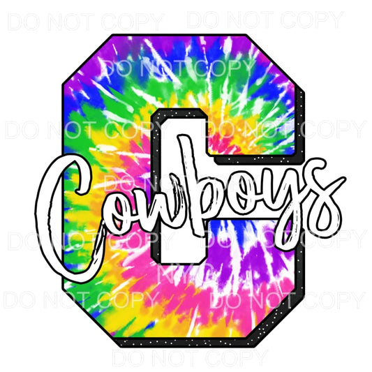 Cowboys Tie Dye Sublimation transfers - Heat Transfer