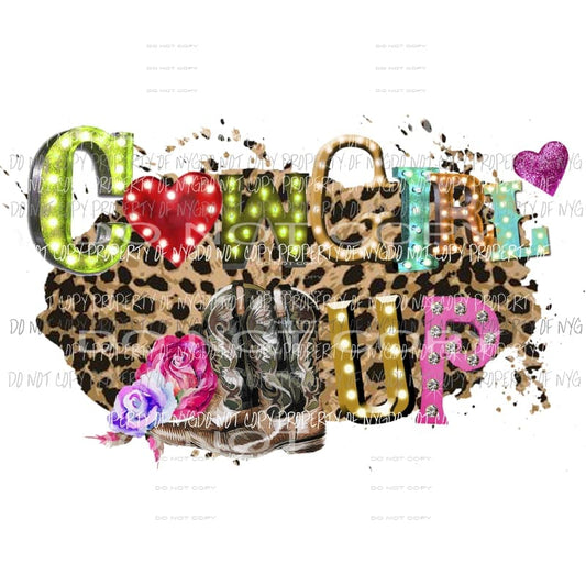 Cowgirl Up Leopard Sublimation transfers Heat Transfer