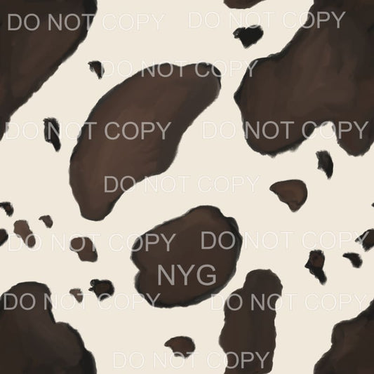 Cowhide Black White Seamless Sheet Sublimation transfers - 