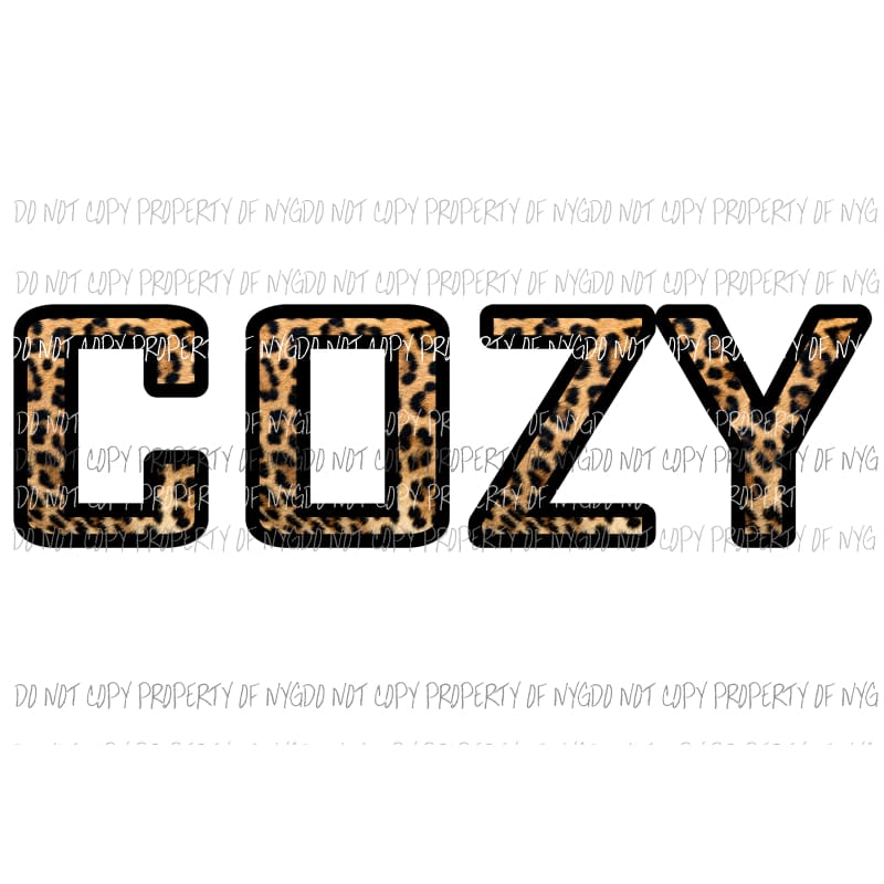 COZY Leopard Sublimation transfers Heat Transfer