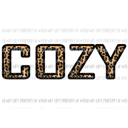 COZY Leopard Sublimation transfers Heat Transfer