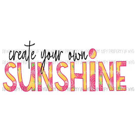 Create your own sunshine Sublimation transfers Heat Transfer