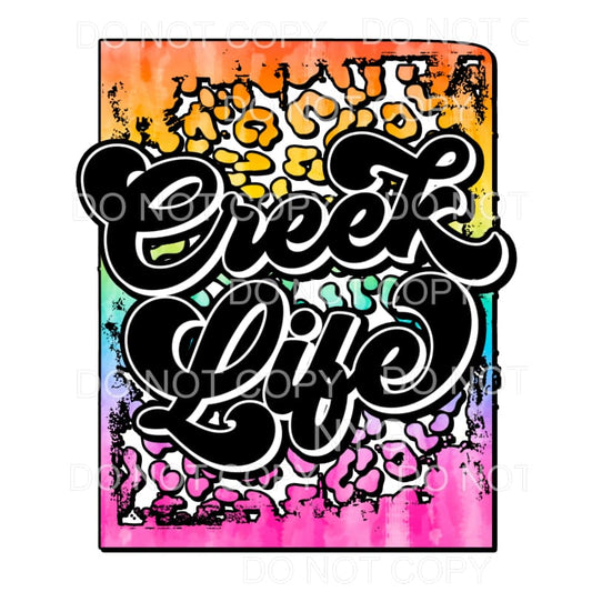 Creek Life Bright Color Leopard Sublimation transfers - Heat