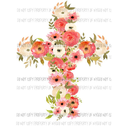 Cross flowers Sublimation transfers Heat Transfer