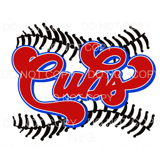 Cubs Baseball Stitching Chicago Sublimation transfers - Heat
