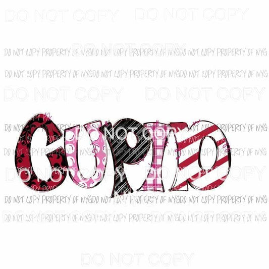 CUPID doodle Valentines Sublimation transfers Heat Transfer