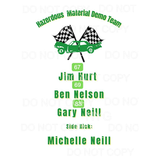 Custom Demo Team Sublimation transfers - Heat Transfer