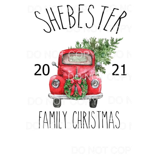 custom family Christmas # 7221 Sublimation transfers - Heat 