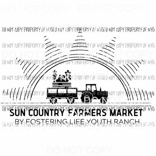 Custom Farmers Market WHITE SCREEN PRINT can go on any shirt adult 12x9 inches Heat Transfer