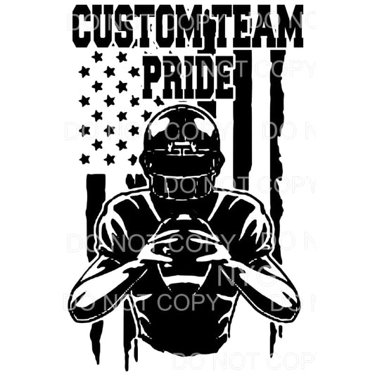 CUSTOM FOOTBALL LEAVE TEAM NAME IN NOTES samples shown 