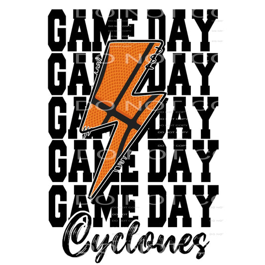 Custom Game Day Basketball # 2098 Sublimation transfers - 