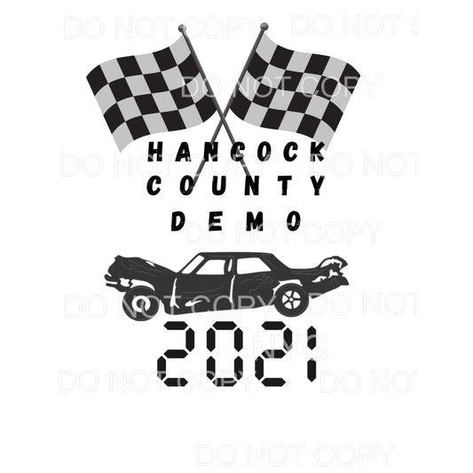 Custom Hancock County Demo Sublimation transfers - Heat 