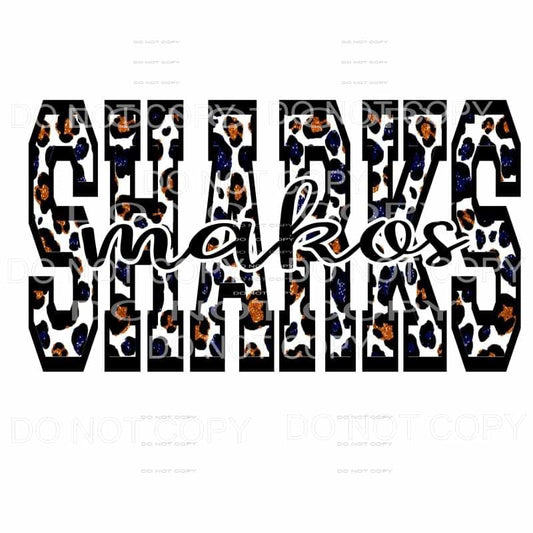 Custom makos sharks letters # 336 Sublimation transfers - 