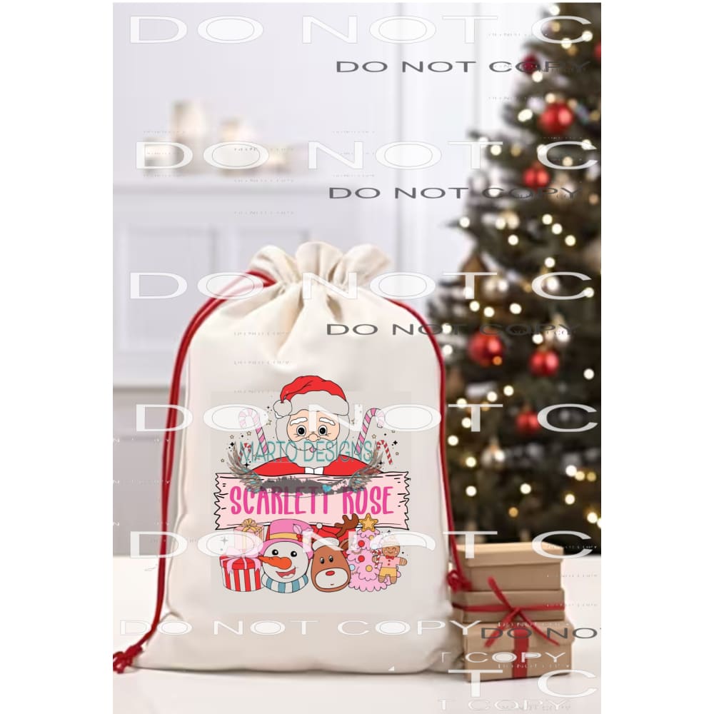 custom personalized santa bag - shirt # 9970 Sublimation