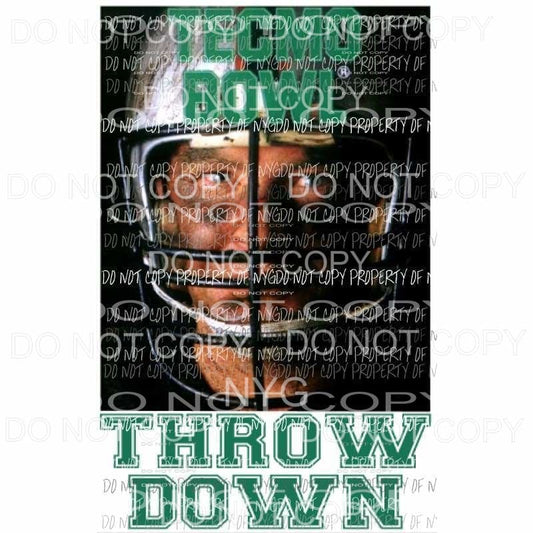 Custom Tecmo Bowl Throw down Sublimation transfers Heat Transfer