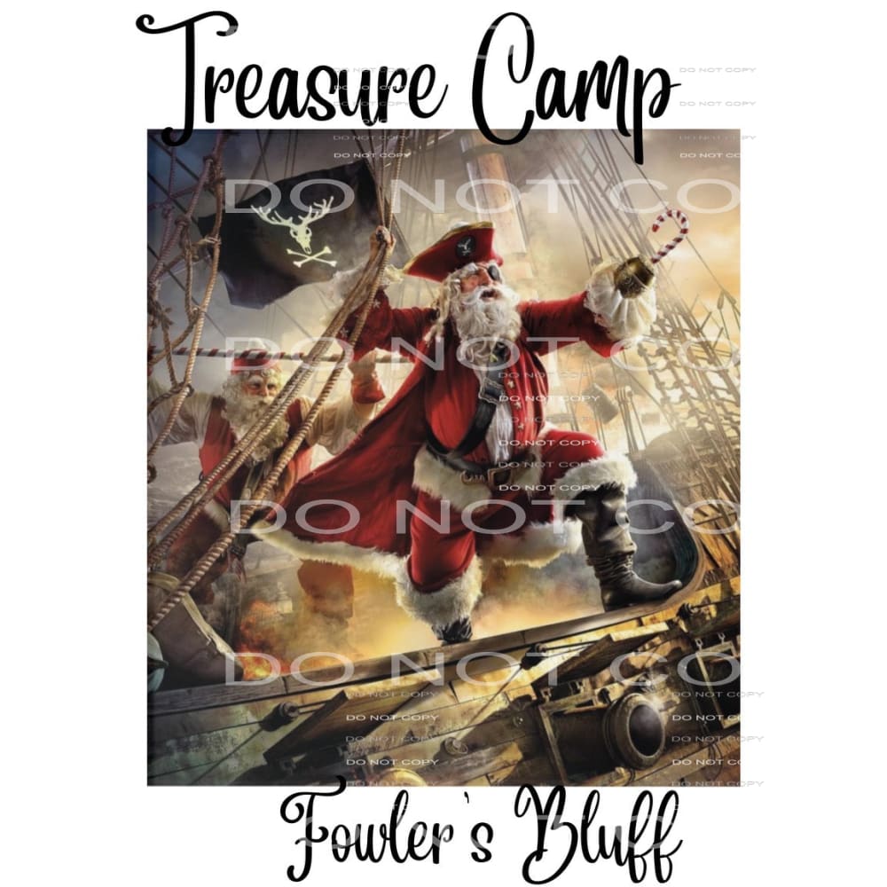 Custom Treasure camp santa Sublimation transfers - Heat